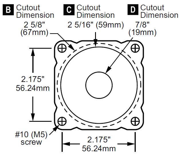 Schéma de fixation coupe batterie mini - face